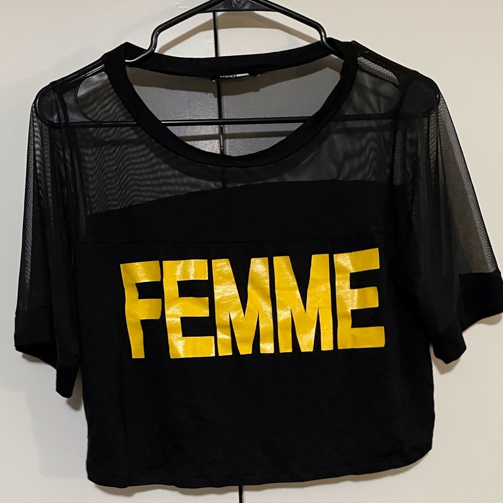 Black crop top